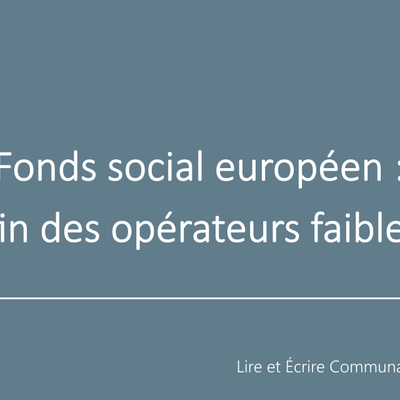 Fonds social européen : la fin des opérateurs faibles ?